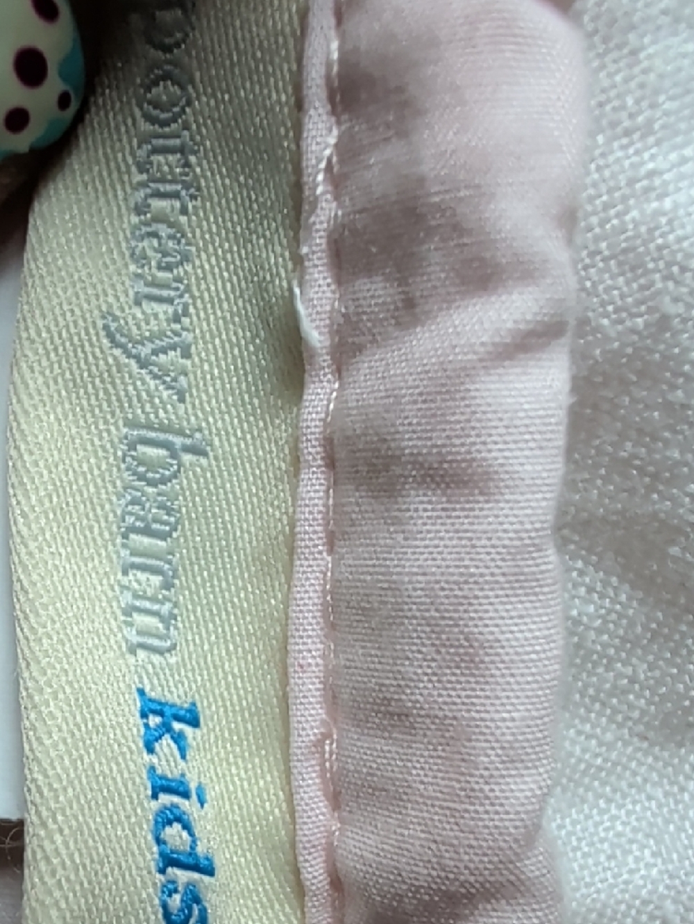 Two Pottery Barn Kids Crib Quilts with Pink and Gray Floral Embroidery - Picture 3 of 5